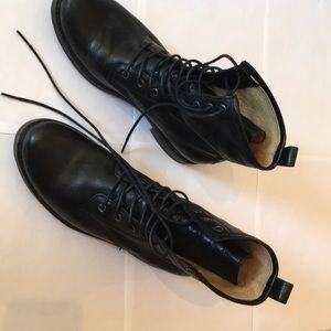 Black Frye Lace-up Low Granny Boot